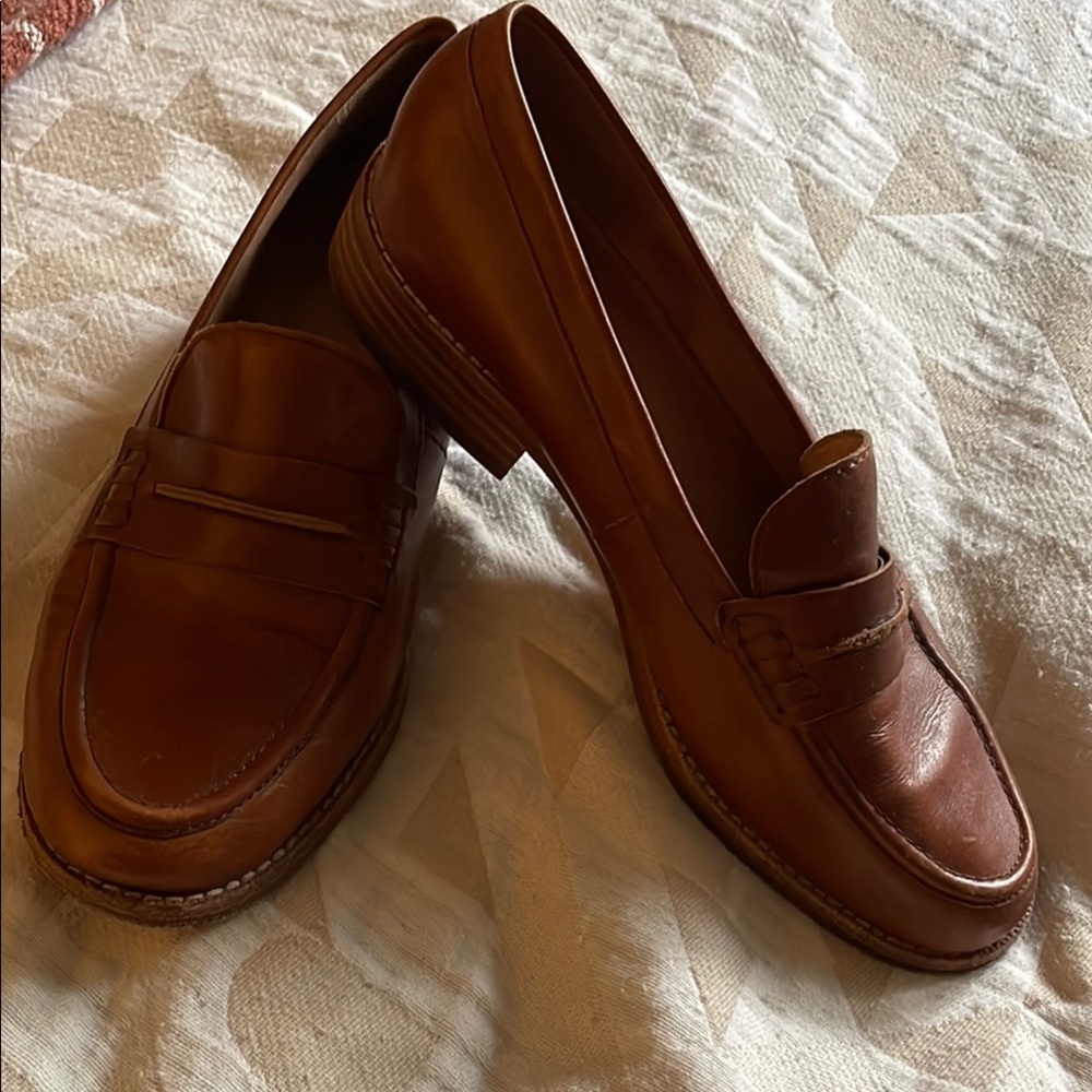 Madewell Brown Leather Flats Size 8.5